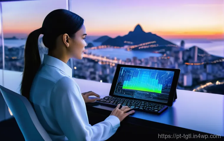 디지털 노마드의 경쟁력 있는 기술 개발 - **Prompt:** "A solo digital entrepreneur, a woman in her late 20s to early 30s, dressed in a chic, m...